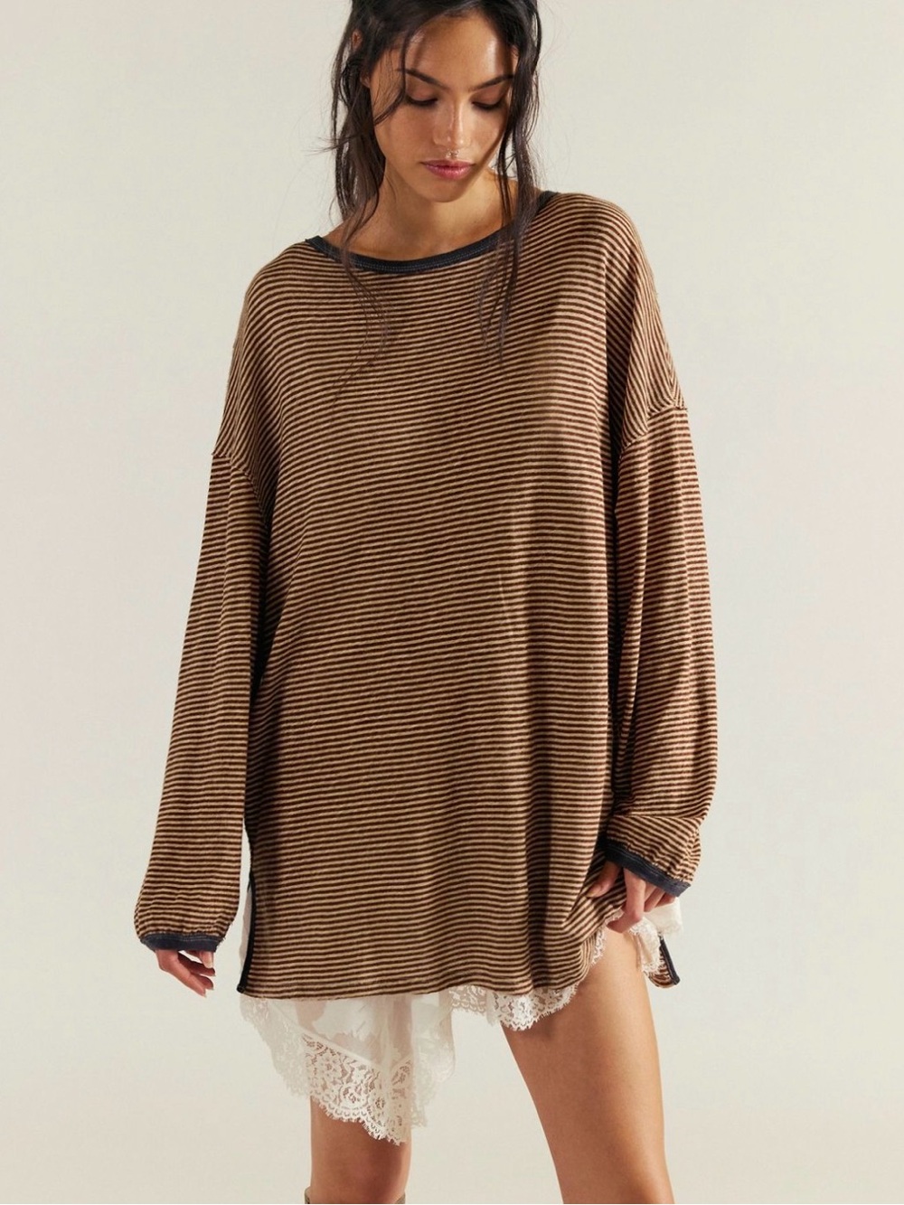 Free people striped Veronica tee